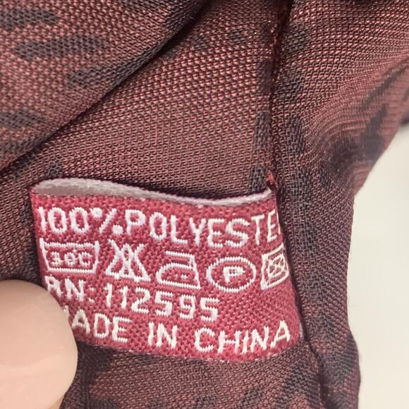 Kimono Velvet Burnout Womens One Size Burgundy Plaid Sheer Flowy - Picture 4 of 6